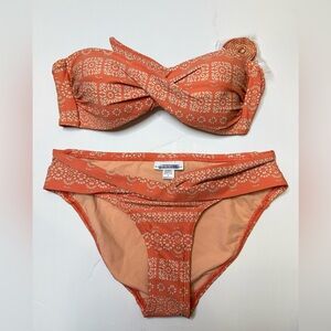 Robin Piccone Isla Bikini Set Terracotta NEW Size Medium Swimsuit